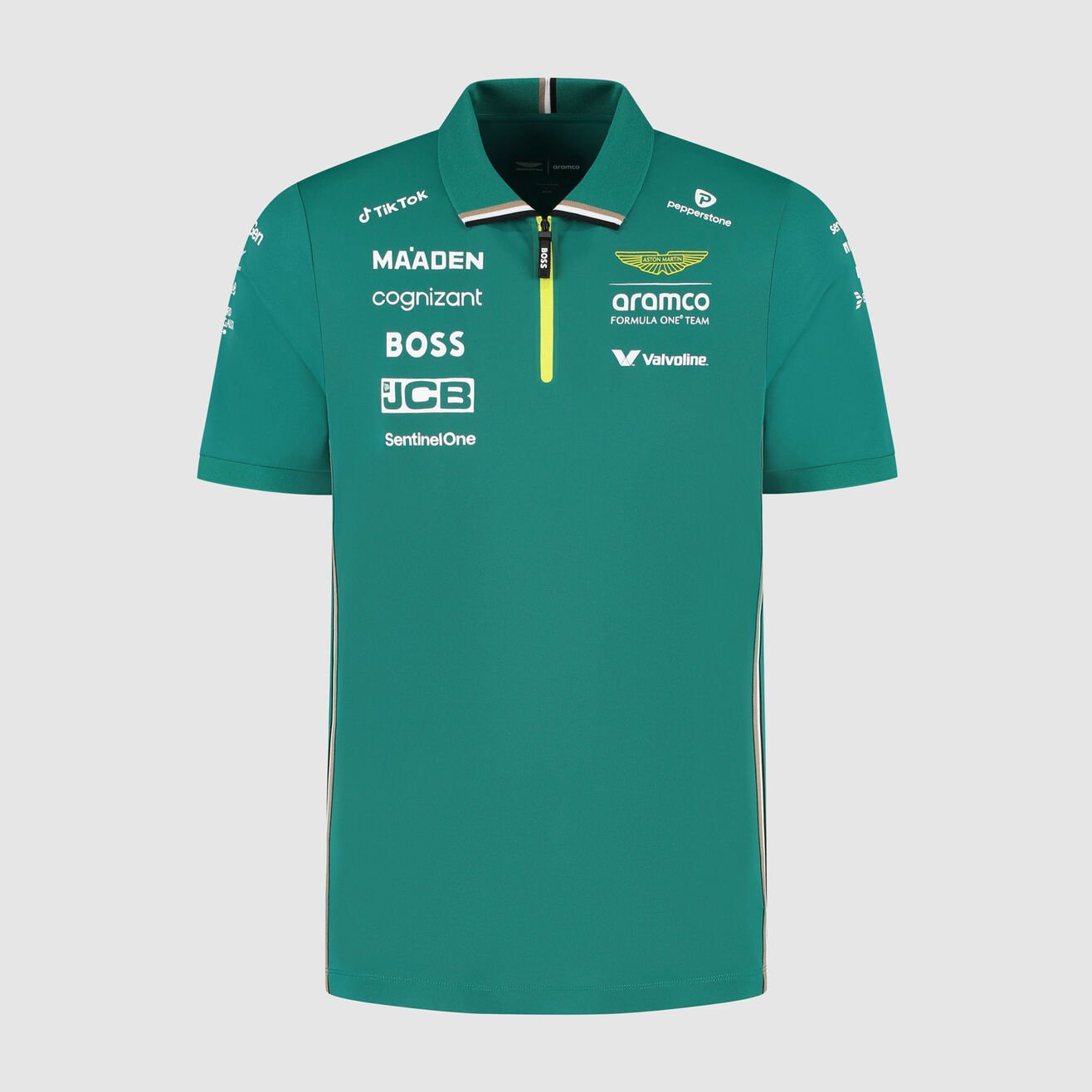 Polo Aston Martin 2025 Team Oficial con Detalles BOSS