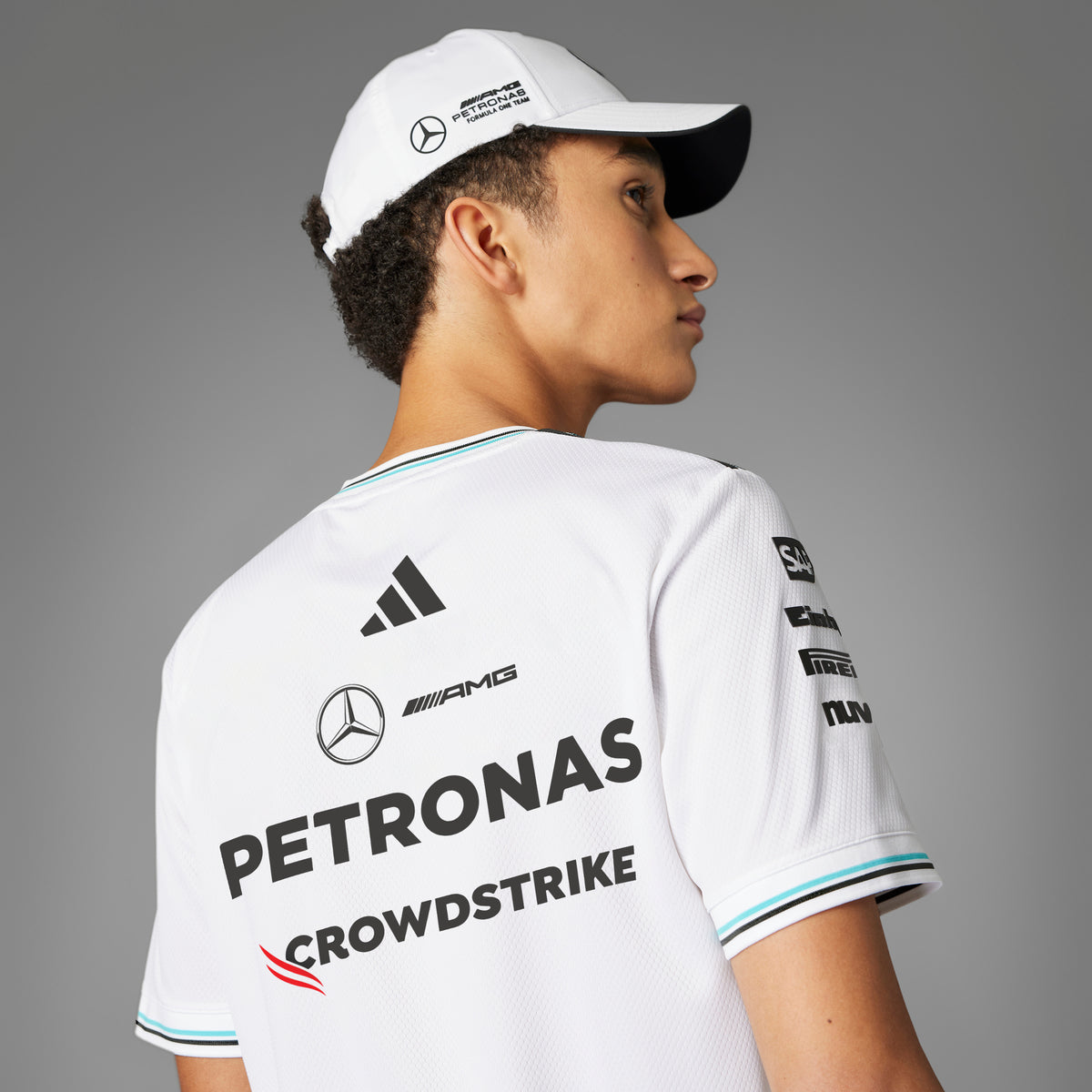 Mercedes AMG Playera Blanca Equipo 2025