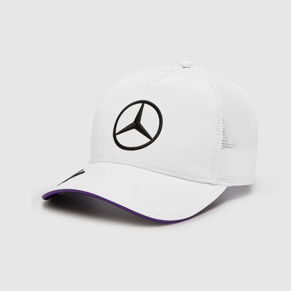 Gorra Lewis Hamilton Blanca Mercedes AMG 2024