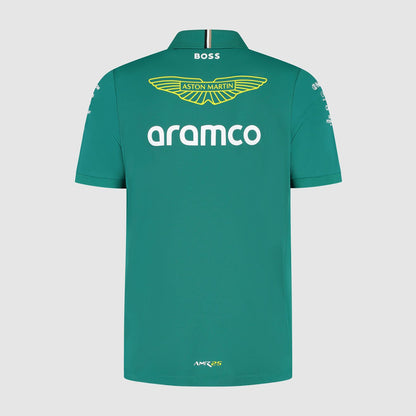 Polo Aston Martin 2025 Team Oficial con Detalles BOSS
